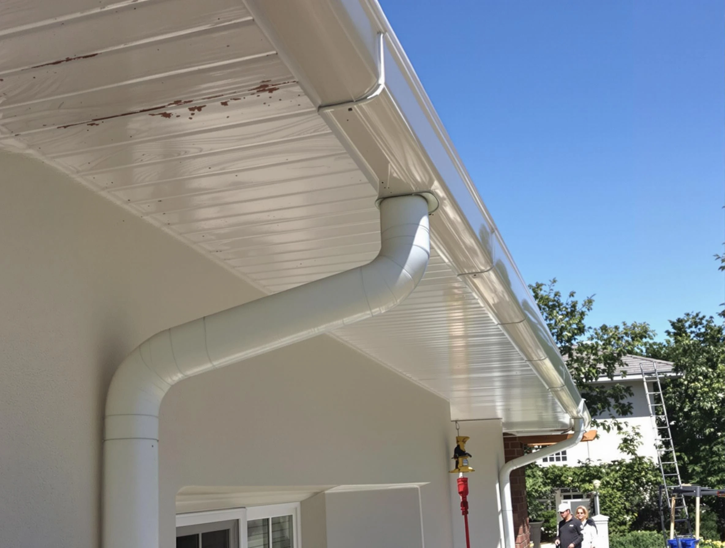 On-site seamless gutter fabrication by Euclid Roofing Company in Euclid, OH